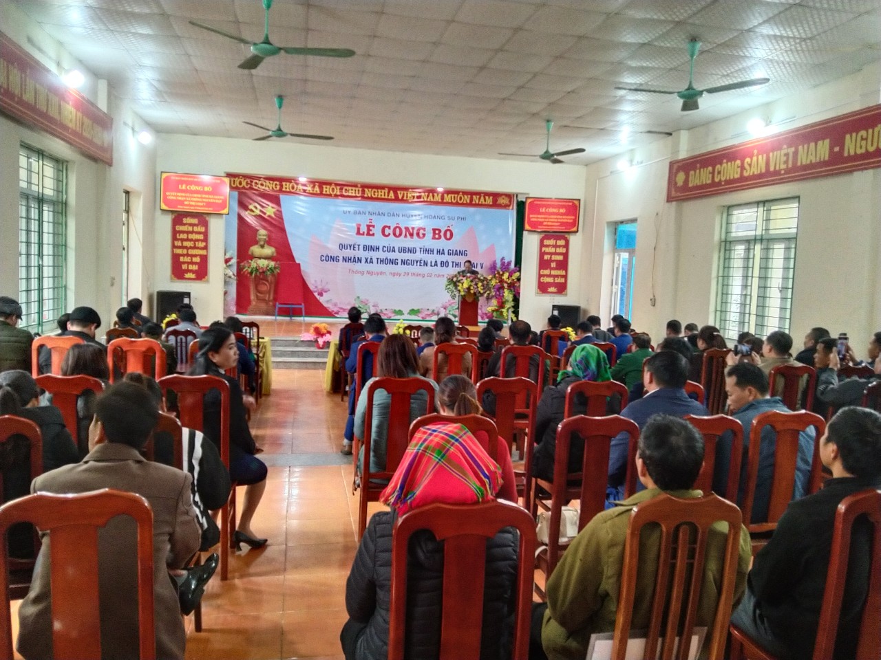 Lễ công bố Quyết định của UBND tỉnh Hà Giang Công nhận xã Thông Nguyên là đô thị loại V